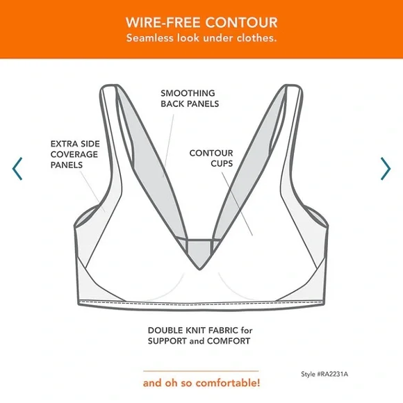 Warner’s No Side Effects Underarm and Back-Smoothing Lightly Lined T-Shirt Bra - Picture 4 of 6